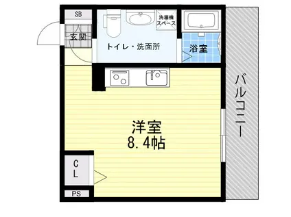 ノイヴェル出屋敷(1K/3階)の間取り写真