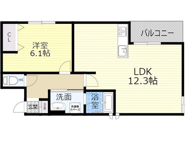 TIDE STYLE SHIOE(1LDK/2階)の間取り写真