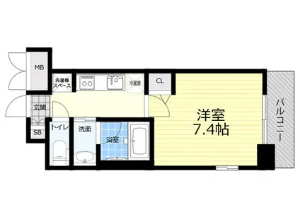 スプランディッド尼崎駅前1(1K/10階)の間取り写真