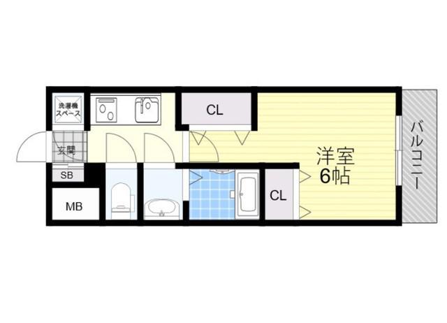 ブランTAT尼崎七松町1(1K/2階)の間取り写真