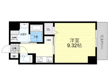 リュクス尼崎駅前(1K/4階)の間取り写真