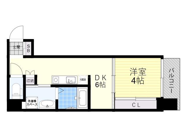 SAN MARINO尼崎(1DK/5階)の間取り写真