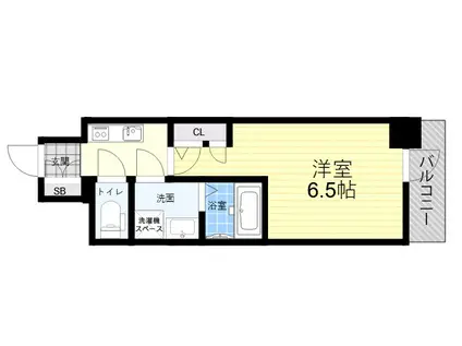 イリーデ・ソレイユB(1K/9階)の間取り写真