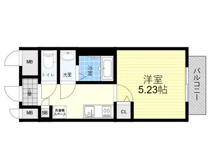 シロハイヌ尼崎中央(1K/5階)の間取り写真