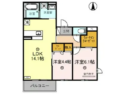 M&R AIKI(2LDK/2階)の間取り写真