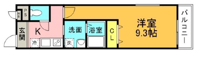 フジパレス阪急塚口駅東ウエスト(1K/1階)の間取り写真