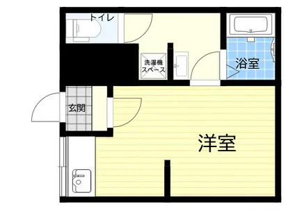 メゾンイヴ(ワンルーム/1階)の間取り写真