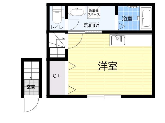 メゾンイヴ(ワンルーム/2階)の間取り写真
