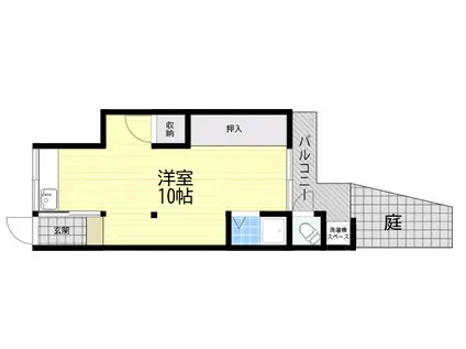 山邊西難波町1丁目(ワンルーム/1階)の間取り写真