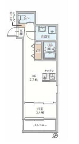 GAZELLE NOAH尼崎尾浜1(1DK/3階)の間取り写真
