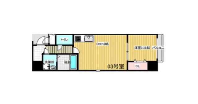 MAISON PREMIER VII(1DK/3階)の間取り写真