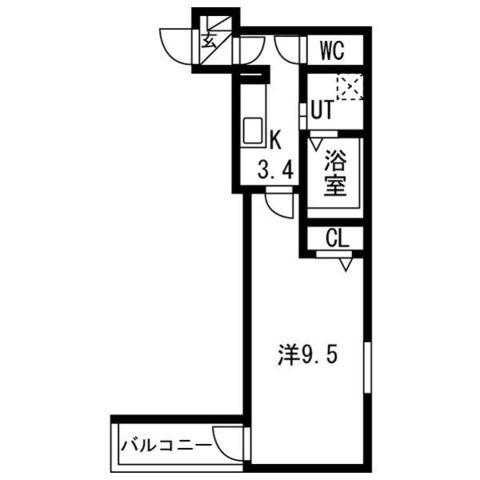 F ASECIA SOMNUS(1K/1階)の間取り写真