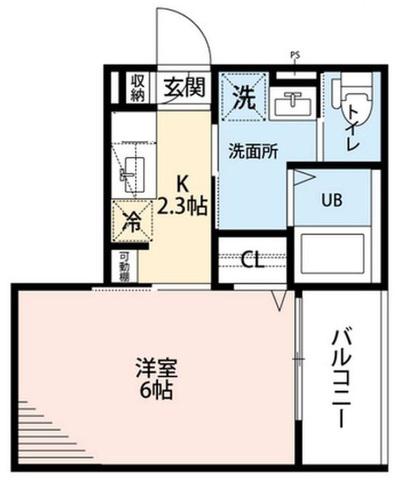 ROBOT HOME立花(1K/2階)の間取り写真