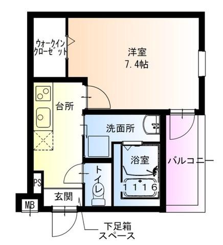 フジパレス神田南通2番館(1K/3階)の間取り写真