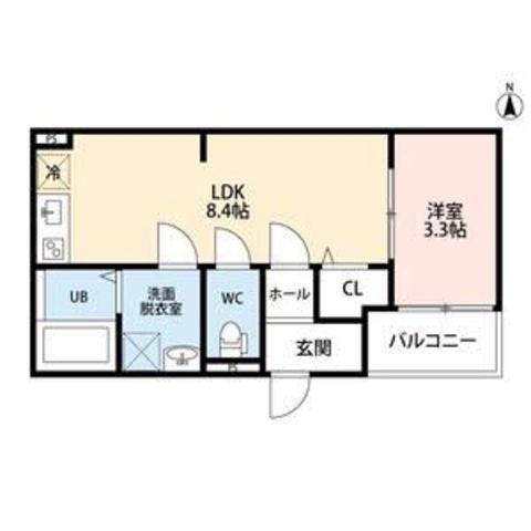 COCON GRANDJOUR 尼崎水堂町(1LDK/1階)の間取り写真