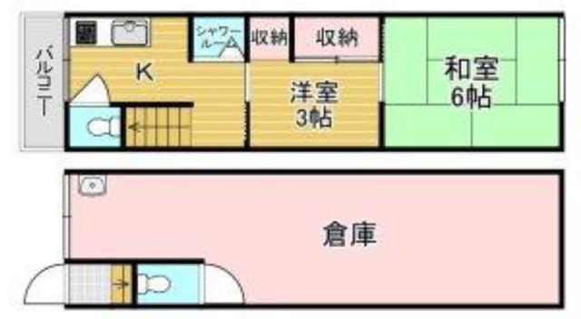 尾浜町テラス(2K)の間取り写真