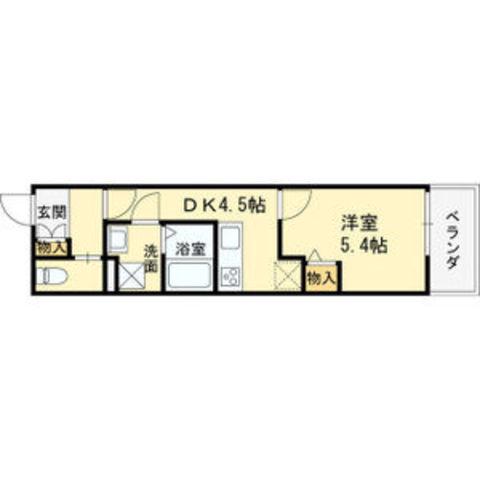 クレアール塚口Ⅰ(1DK/1階)の間取り写真