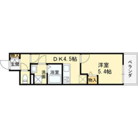 クレアール塚口Ⅰ(1DK/1階)の間取り写真