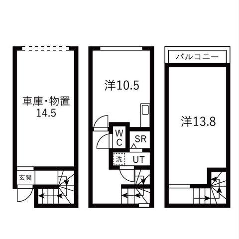 ラフマート南塚口(1LDK)の間取り写真