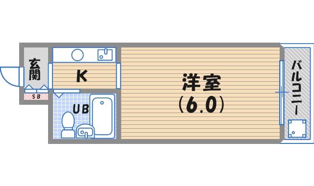 NEOダイキョー北昭和1(ワンルーム/4階)の間取り写真