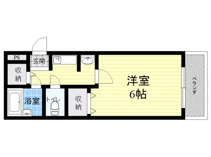 ステラハウス15(1K/1階)の間取り写真