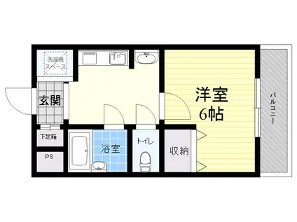 ステラハウス15(1K/1階)の間取り写真