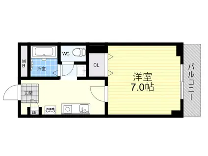 リブレメゾン甲東園エスト(1K/1階)の間取り写真