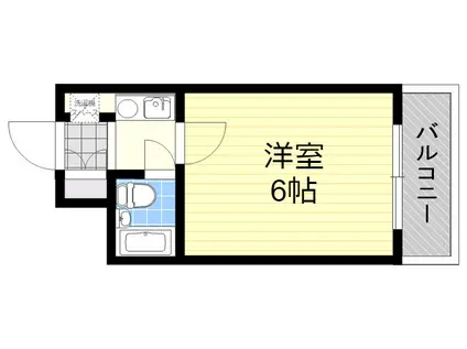 ベルラヴィーネ(1K/2階)の間取り写真