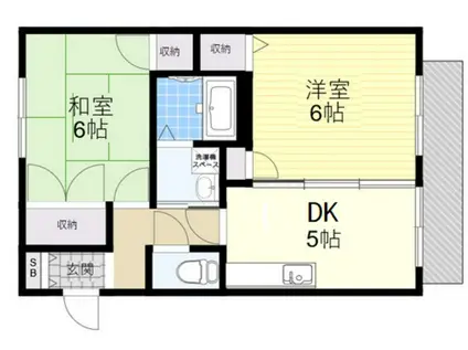 ファーストコーポ(2DK/1階)の間取り写真