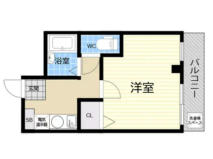 MOMO仁川(1K/3階)の間取り写真