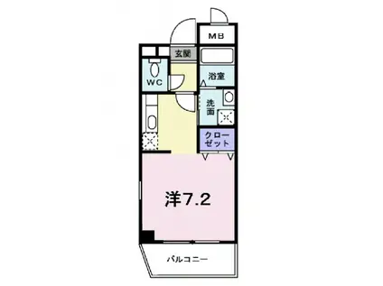 セイバリー仁川(1K/2階)の間取り写真