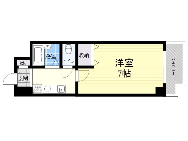 オード夙川(1K/5階)の間取り写真