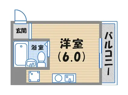 れじでんしあ甲東園(ワンルーム/3階)の間取り写真