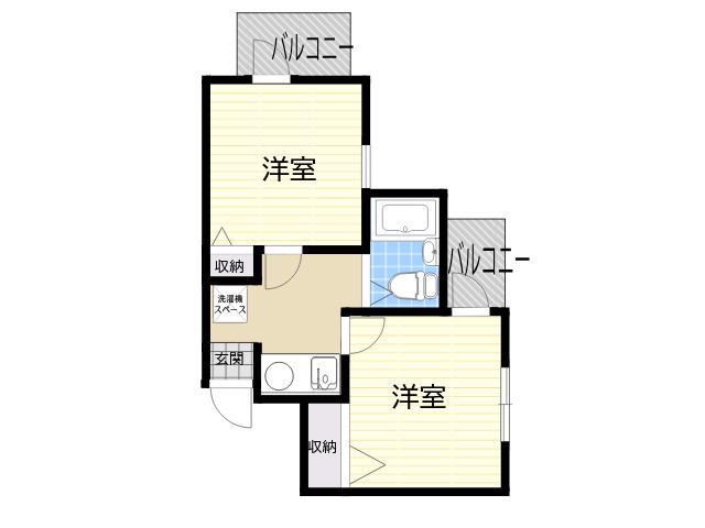 セレーノ門戸(2K/5階)の間取り写真