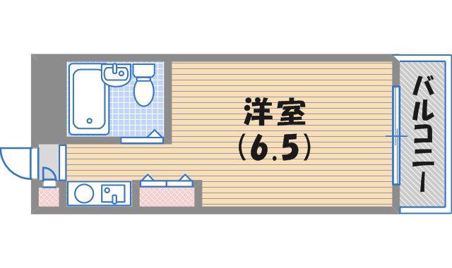ハイツシャローム(ワンルーム/3階)の間取り写真