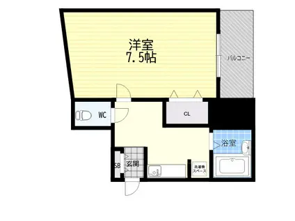 タートルビルⅡ(1K/4階)の間取り写真