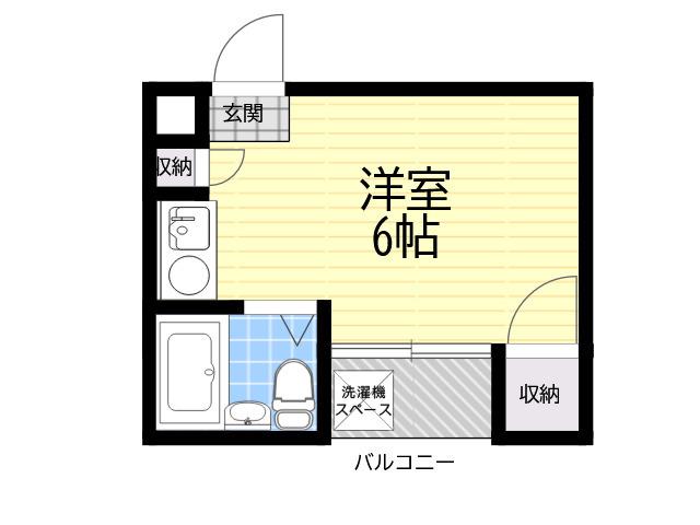 グローバル阪神西宮(ワンルーム/3階)の間取り写真