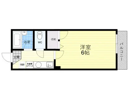 コンフォート甲子園(1K/2階)の間取り写真