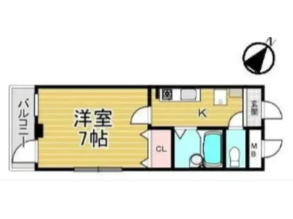 セイントプレアー2(1K/5階)の間取り写真