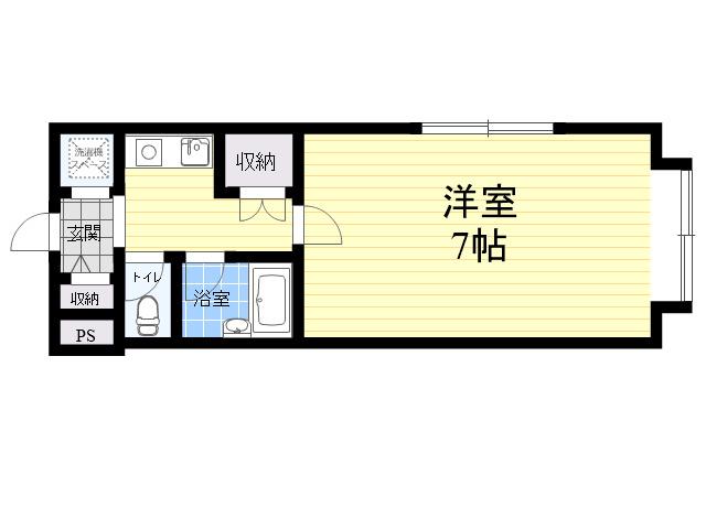 サンライト仁川(1K/2階)の間取り写真