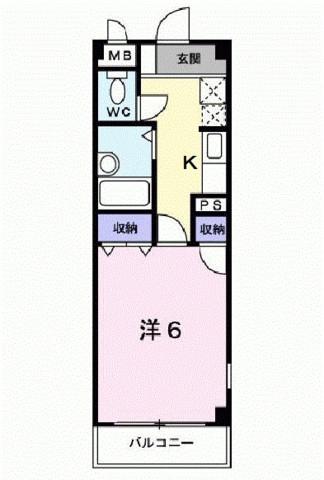 パ-ルレジデンスⅡ(1K/1階)の間取り写真
