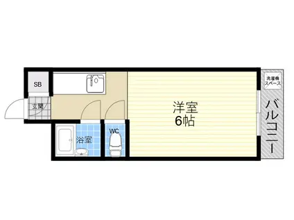 第2冨久井ハイツ(ワンルーム/1階)の間取り写真
