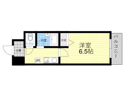 ALIARE愛宕山(1K/1階)の間取り写真