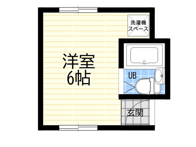 米田マンション1(ワンルーム/2階)の間取り写真