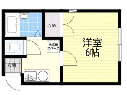 甲子園シティハウス(1K/1階)の間取り写真