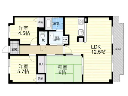 ココ西宮(3LDK/4階)の間取り写真