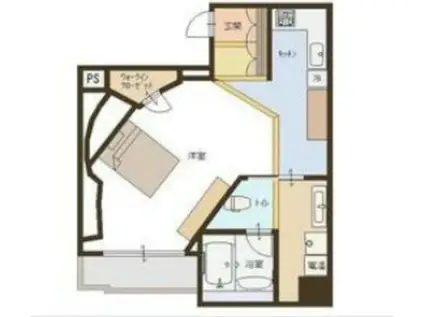 西宮アネックス(1LDK/6階)の間取り写真