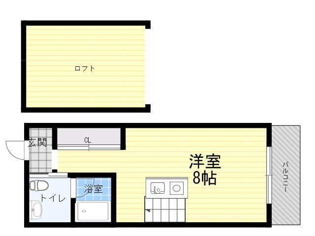 C4KOSHIEN イースト(ワンルーム/4階)の間取り写真