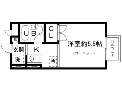 ラ・グラシア(1K/1階)の間取り写真