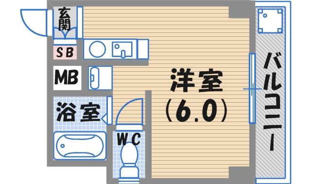 さとみハイツ(ワンルーム/2階)の間取り写真